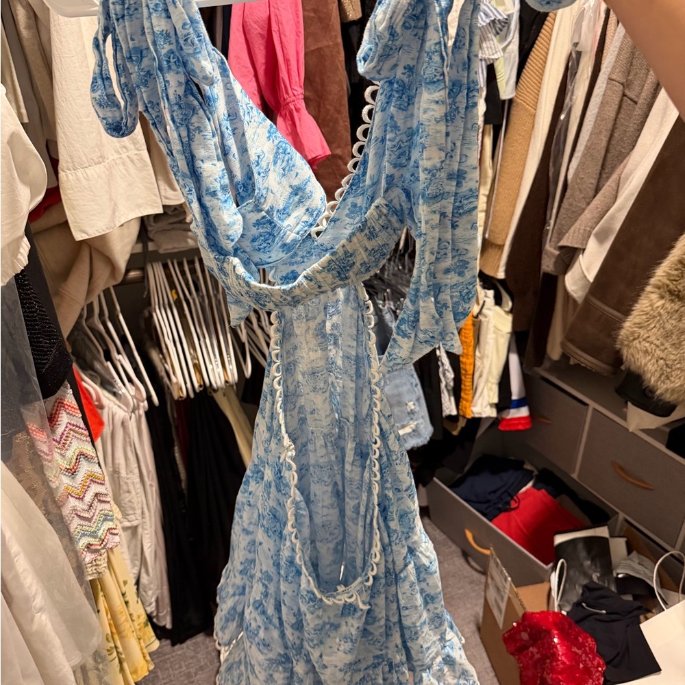 Tularosa- Olynne Dress in Blue Ivory - Picture 5 of 5